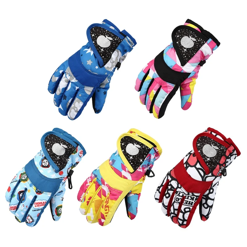 Ski-Gloves Snowboarding Skiing Waterproof Kids Winter Children Mittens Warm Breathable