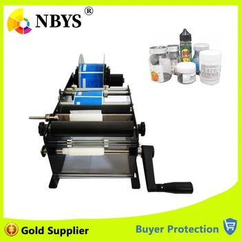 

Manual Labeler Small Round Bottle Labeling Machine Adhesive Sticker For Beer Cans Water Wine Glass Applicator Mini Free Shipping
