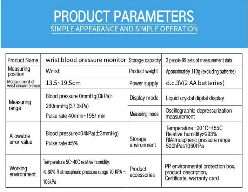 Прибор для измерения артериального давления на запястье, автоматический цифровой ЖК-дисплей, пульсометр для измерения пульса, тонометр