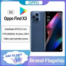 OPPO – smartphone Original Find X3 5G, Snapdragon 870, 120Hz, AMOLED, Octa Core, 8 go de RAM, 128 go de ROM, 65W, Charge Super Flash, NFC, google