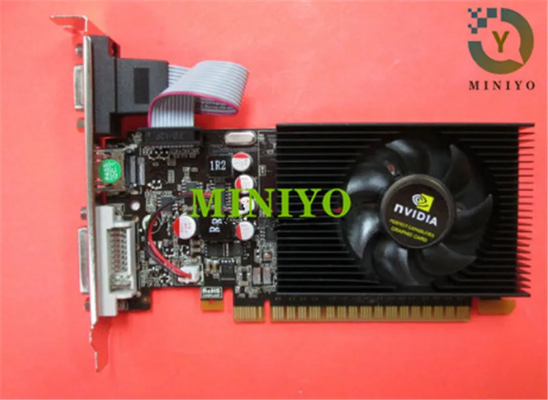 Видеокарта NVIDIA GeForce GT710 2G DDR3 DVI VGA HDMI PCI E полная низкопрофильная