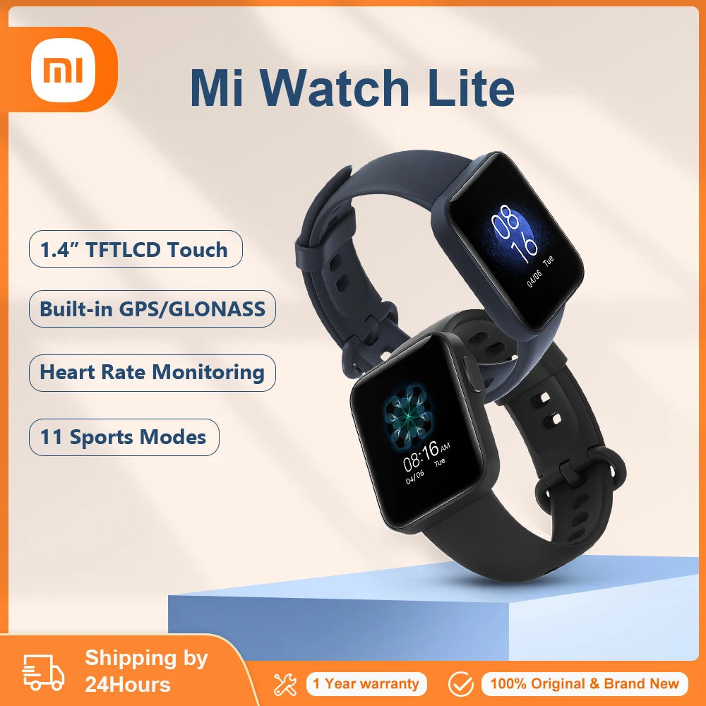Xiaomi Mi Watch new Lite Bluetooth Smart Watch GPS 5ATM Waterproof SmartWatch Fitness Heart Rate Monitor mi band Global Version