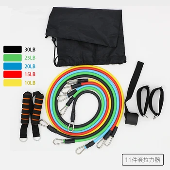 

11 Pcs Training Resistance Bands Set Fitness Gym Stretch Expander Pull Rope Gym Rubber Pilates Elastic Tubes Workout Equipment