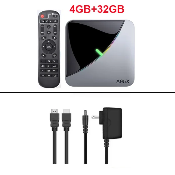 4GB 32GB TV Box A95X F3 Air Android 9,0 Smart tv Box Amlogic S905X3 2,4G& 5G Dual Wifi HDR BT 8K RGB светильник приставка Netflix домашний медиаплеер - Цвет: 4GB 32GB TV Box