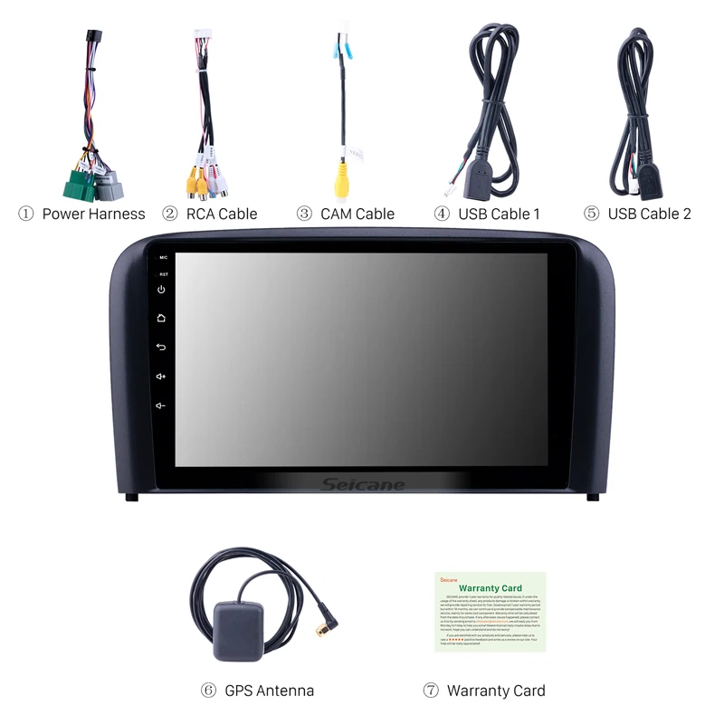  Seicane 9 pulgadas Android 81 Unidad de coche Radio para 2004 de 2005 Volvo 2006 S80 navegación GPS