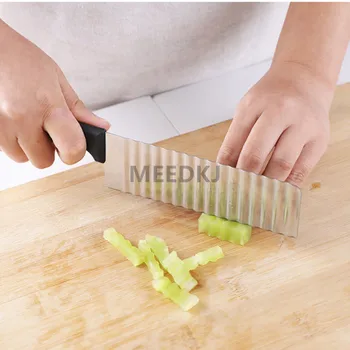

Stainless steel multifunctional kitchen knife potato slicer mini wave potato knife potato knife cutting tool kitchen accessories