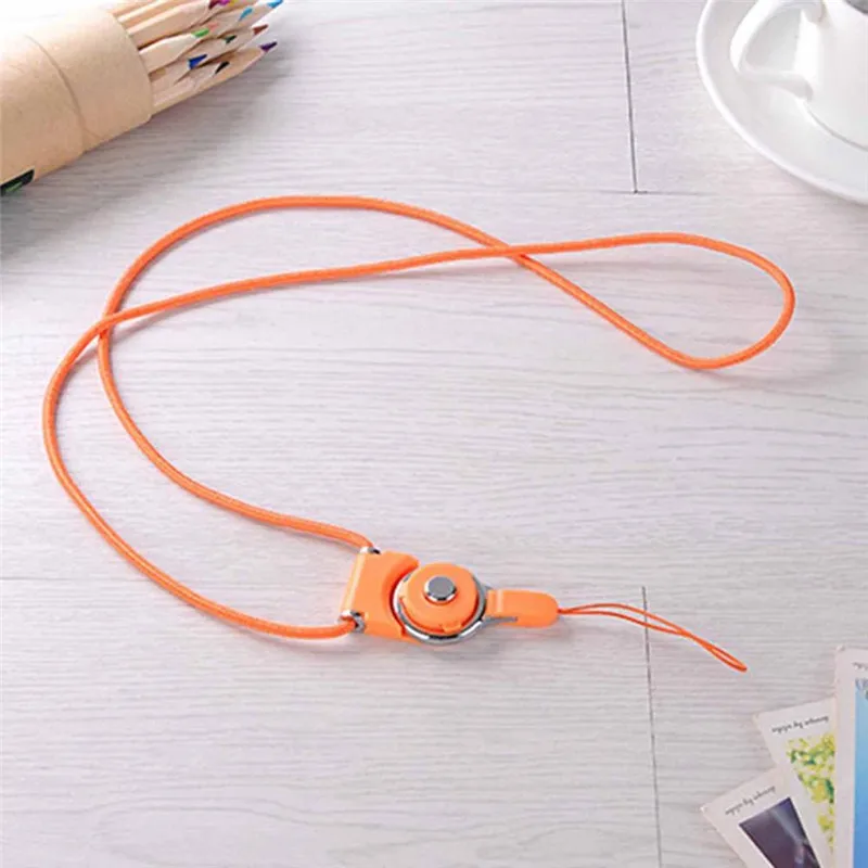 

New Arrival Hot-selling Polyester Solid Color Cell Phone Neck Lanyard Neck Straps Lanyards or Smartphone Key ID Card Keychain