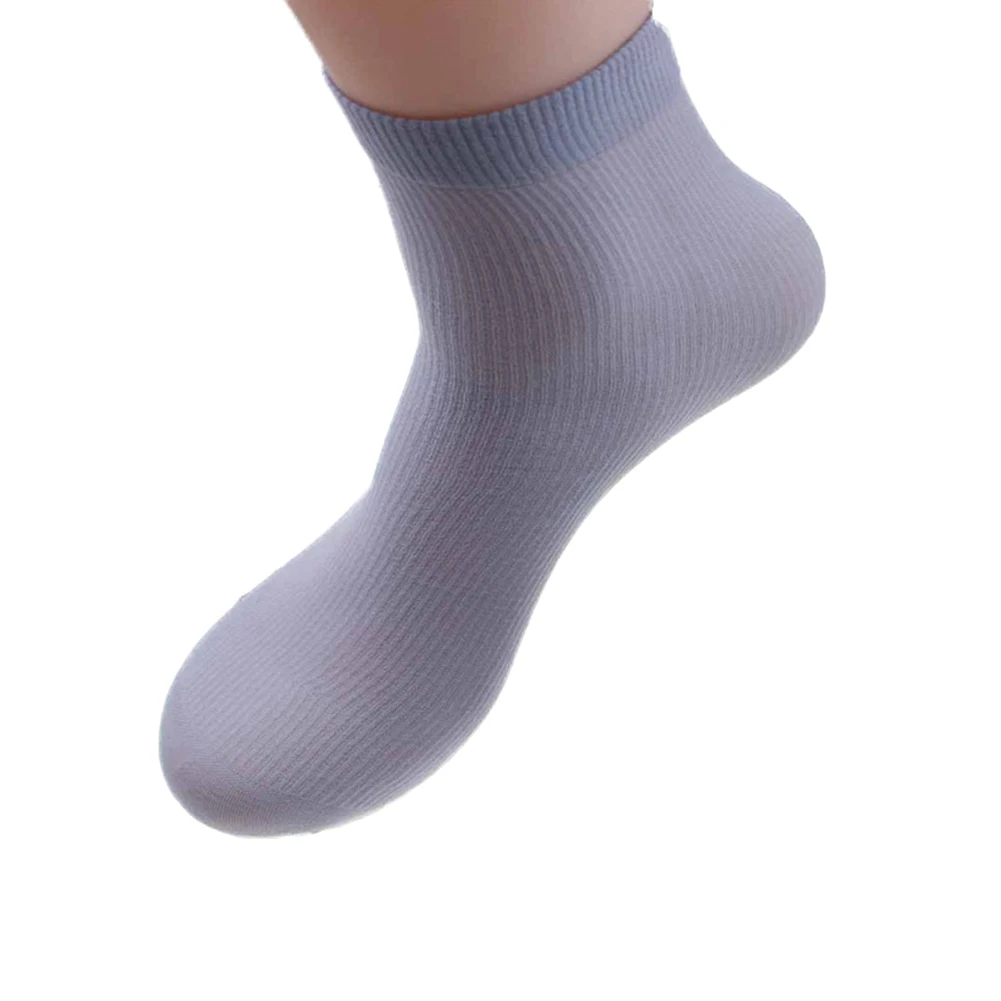 Grey 10 пар подарочных носков, дышащие, эластичные, для взрослых, Нескользящие, для женщин, мужчин, осень, лето, повседневные, одноцветные, ультра тонкие, мягкие, повседневные, один размер - Цвет: Grey