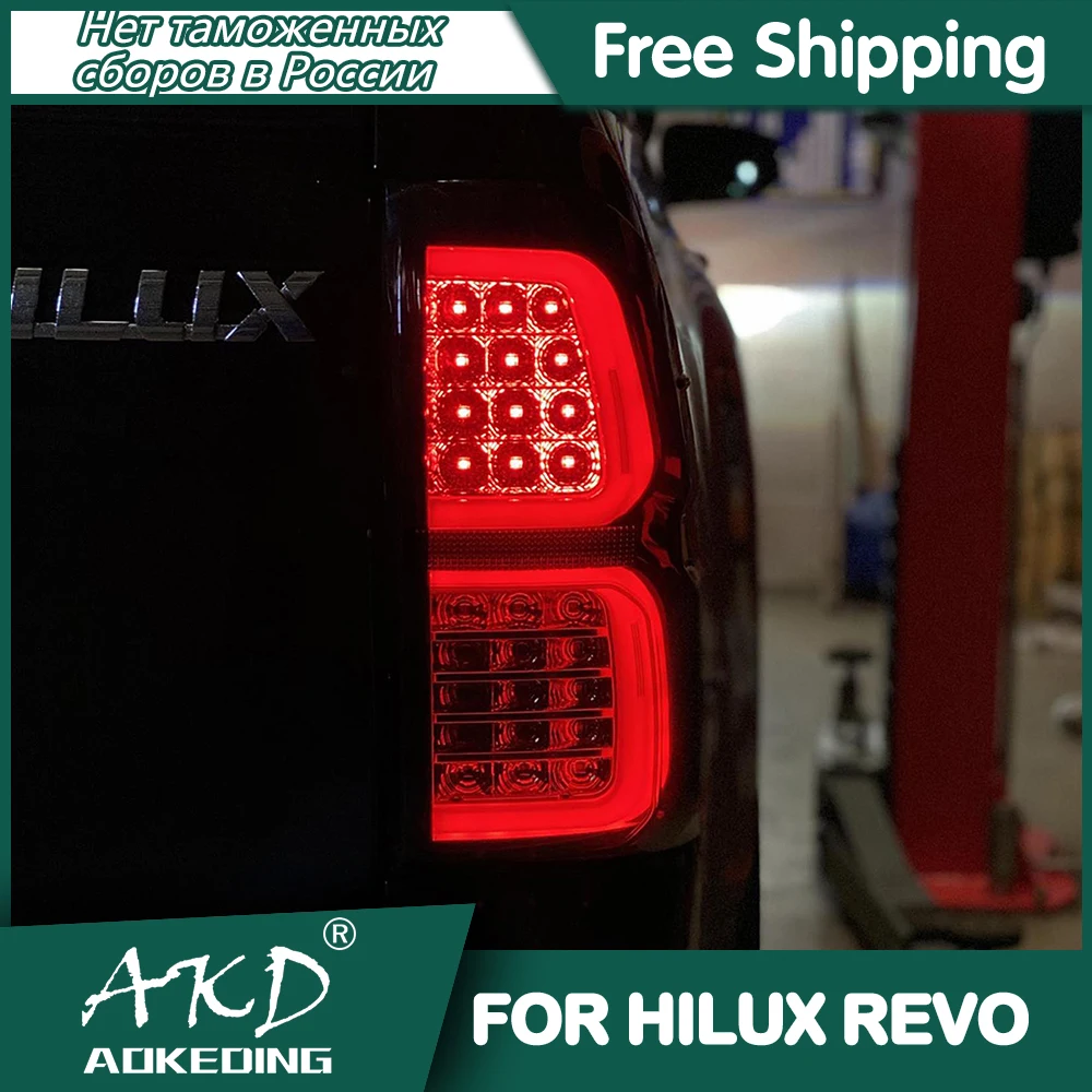 

Задний фонарь для Toyota Hilux Revo 2014-2020, светодиодная противотуманная лампа, дневные ходовые огни, аксессуары для автомобиля, задний фонарь