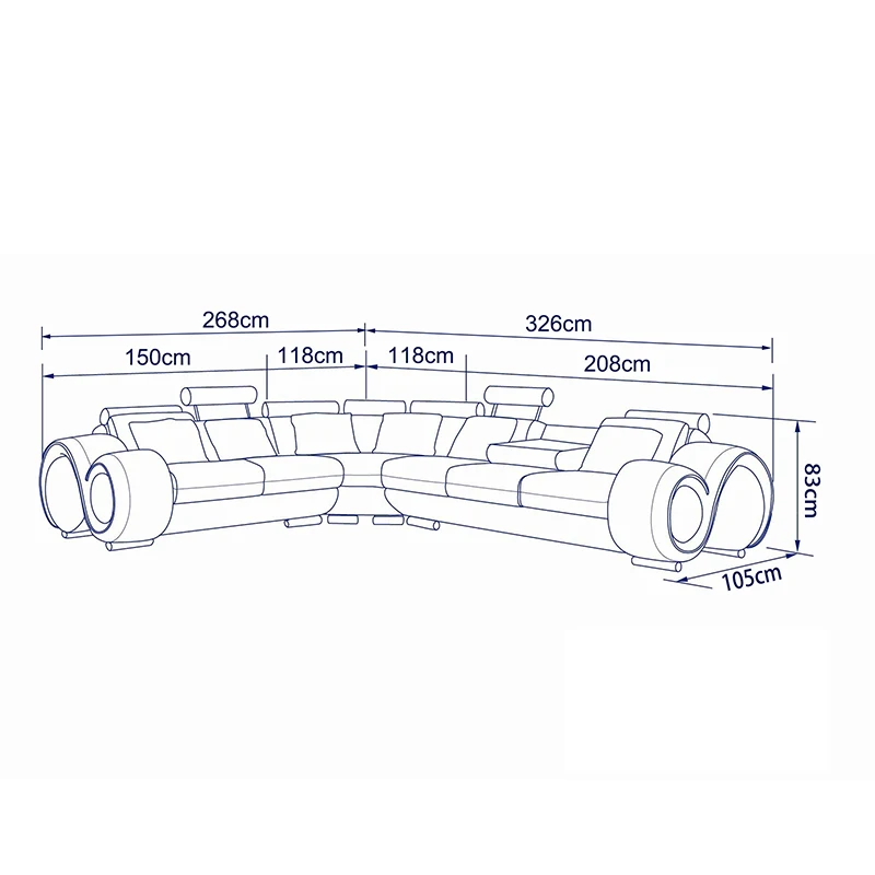 Гостиная диван в форме буквы L массаж Настоящая Натуральная Кожа диван-кровать