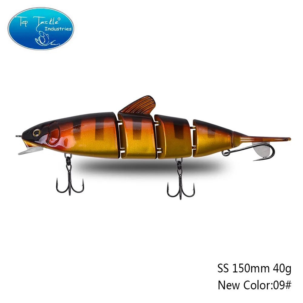 Color 09 CFLURE 150 мм 40 г Тонущая Змея Пловец 4-Segements соединенная плавающая приманка для ловли окуня Приманка снасти - Цвет: Color 09