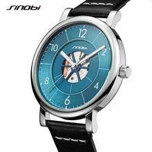 

Sinobi Luxury Business New Creative Design Men's Watches Luminous Leather Waterproof Sport Quartz Wrist Smart Watch reloj hombre