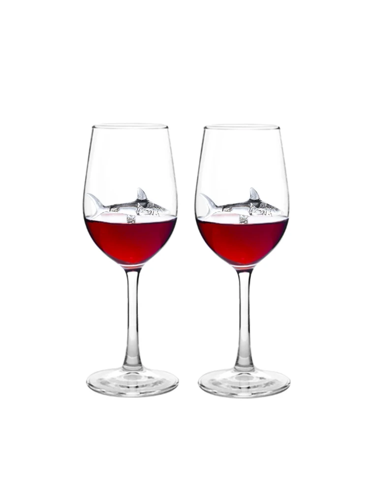 Стеклянная чашка, европейская Хрустальная стеклянная Акула, красное вино, стеклянная чашка, стеклянная бутылка вина, высокий каблук, Акула, красная винная чашка, свадебный подарок