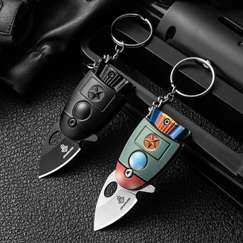 

Switzerland Mini Small Rocket Penknife with CS Go Saber Quality Folding Key Chain Knife EDC Outdoor Survival Tool