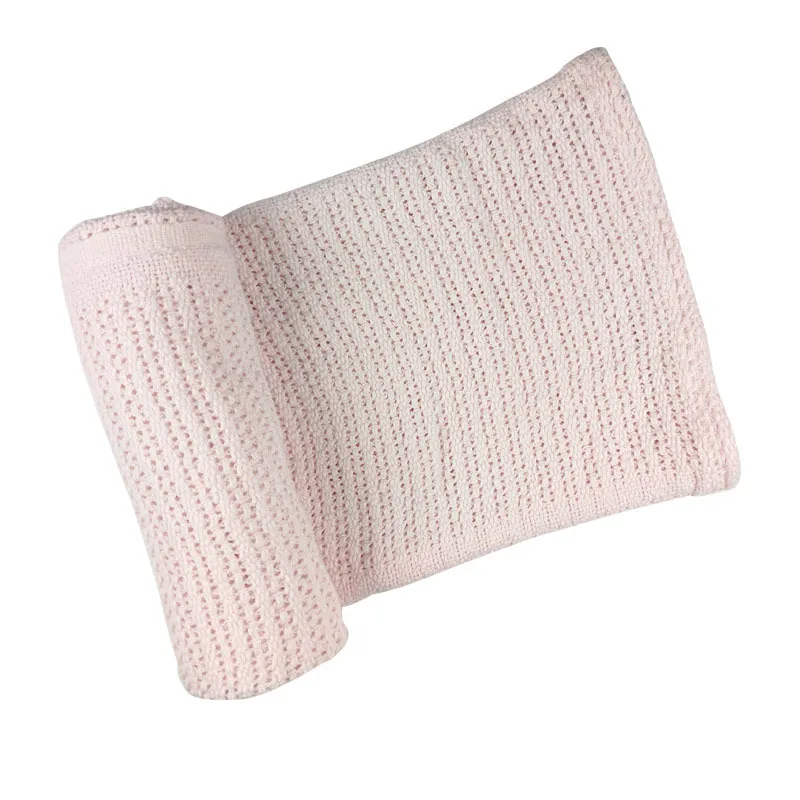 Супермягкое хлопковое летнее вязаное одеяло 90*75 см спальное для кровати с