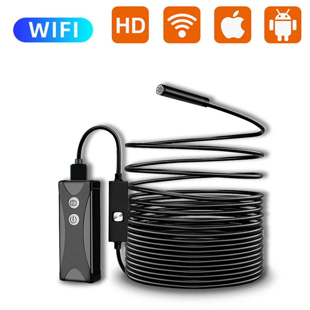 Dearsee WiFi Endoscope Camera 8MM 8LED 1200P mini Industrial Inspection