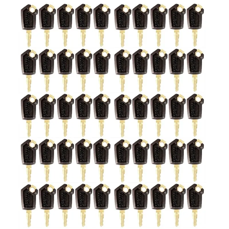 50Pcs Ignition Key For Caterpillar 5P8500 0964753  Excavator Loader Graders Dozers Rollers Skidsteers Backhoes