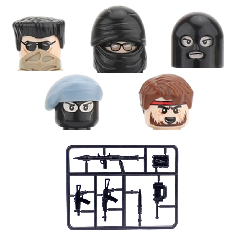 5 шт. Современное военное оружие аксессуары Базука строительные блоки фигурки