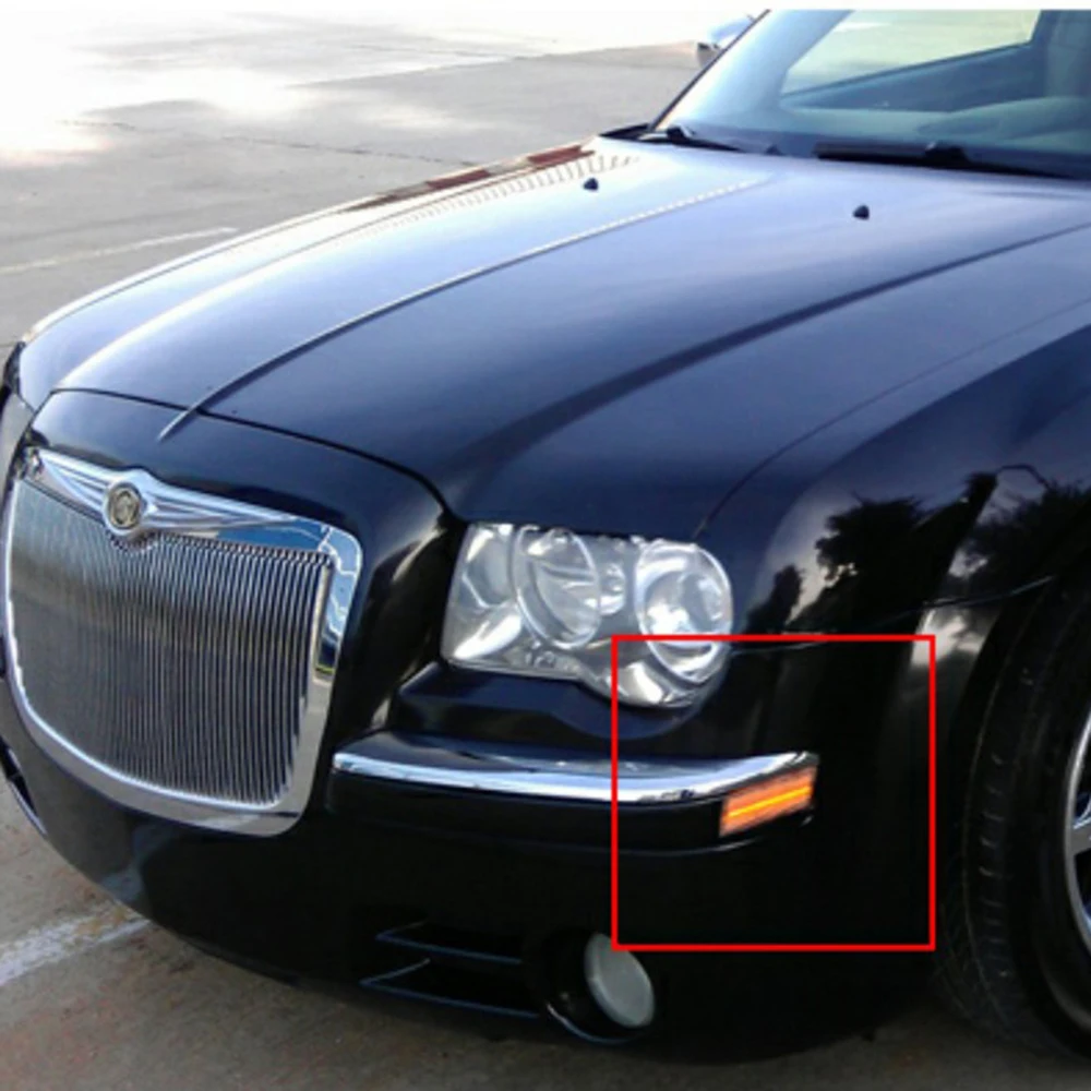 Прозрачная линза светодиодный передний Боковой габаритный фонарь для Chrysler 300 2005-2010 OEM: 4805860AA 4805861AA