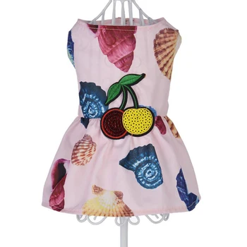 

Casual Floral Pet Dog Dress Vestidos For Small Dogs Summer Chihuahua Pug Yorkie Clothing Puppy Cat Clothes Dog Wedding Dresses