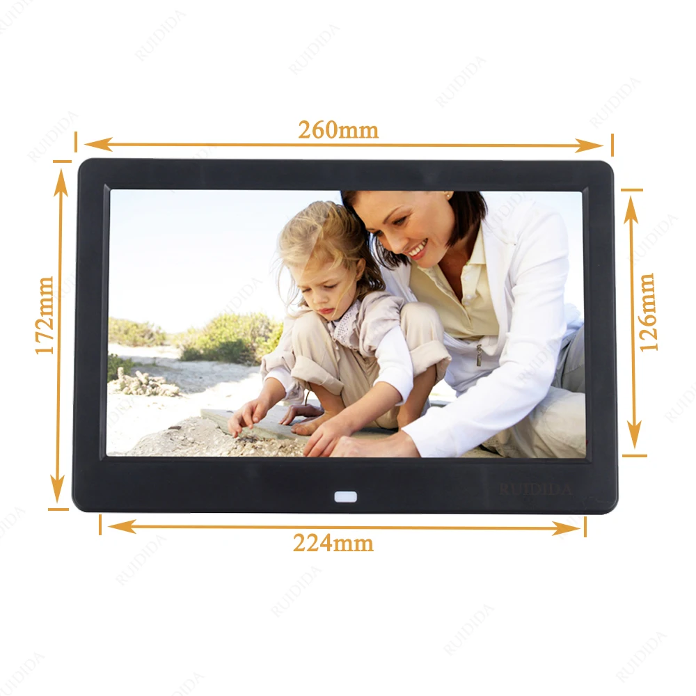 10 Inch HD Digital Photo Frame 1024x600 HD Ultra-Thin LED Electronic Photo Album LCD Frame
