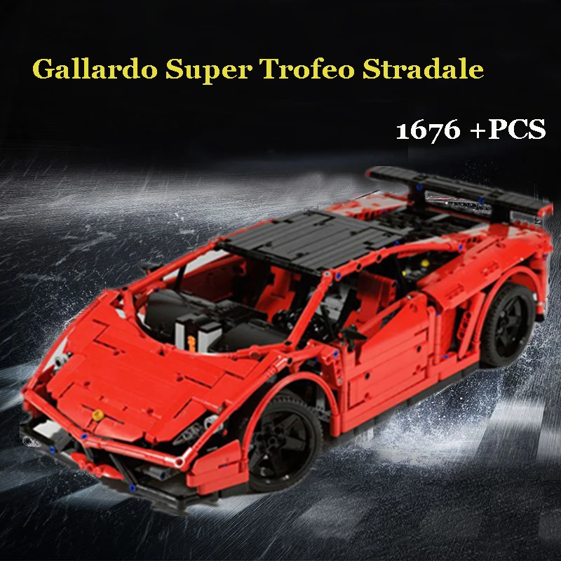 Technic серия MOC Gallardo Super Trofeo Stradale спортивный автомобиль 1676 шт. строительные блоки игрушки для детей Совместимые наборы создателей