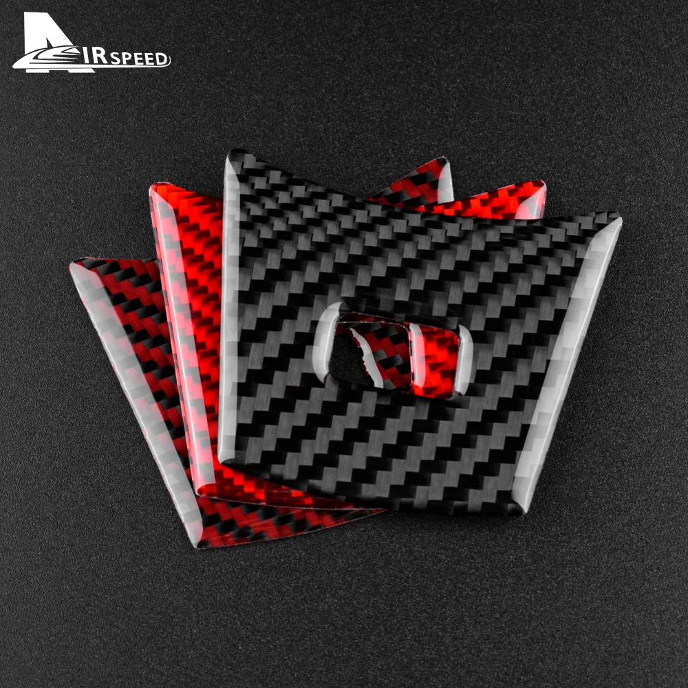 Carbon Fiber Car Steering Wheel Button Switch Frame Sticker Trim For BMW E63 E64 2004-2010