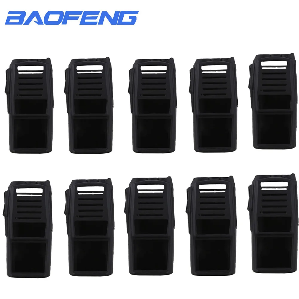 

10pcs Baofeng UV82 Walkie Talkie Black Silicone cover Handheld Two way Radio Silicone Case For Baofeng Uv-82