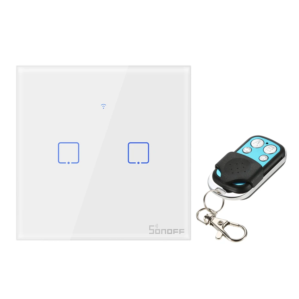 Интеллектуальный выключатель света SONOFF T1EU1C-TX 1/2/3 Smart Wi-Fi настенный выключатель дистанционного Управление; приложение Управление таймер разъем EU Стандартный для Google Home/Nest Alexa