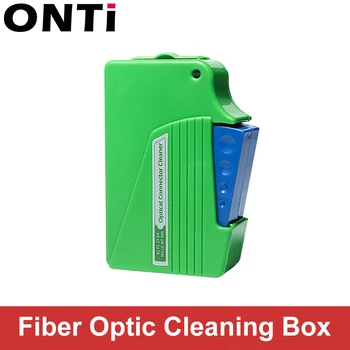 

ONTi Fiber End Face Cleaning Box Fiber Wiping Tool Pigtail Cleaner Cassette Ftth Optic Fiber Cleaner Tools for SC/ST/FC