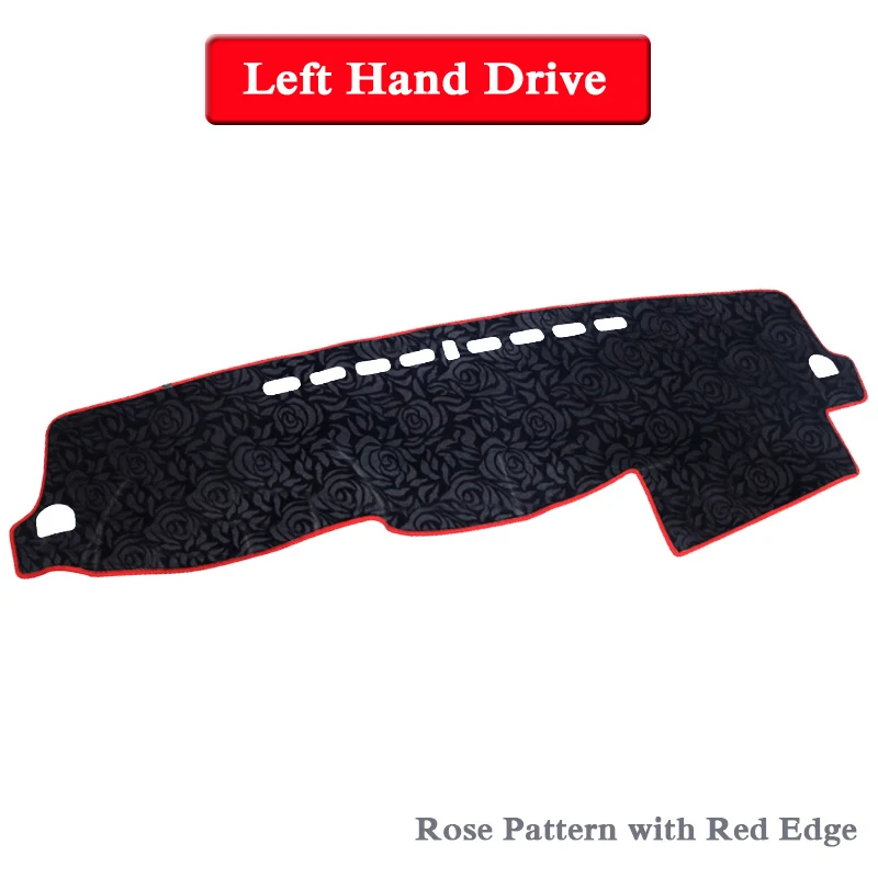 Rose Red LHD Автомобильный Стайлинг приборной панели Избегайте Light Pad Инструмент крышка платформы коврик Роза для Mitsubishi Pajero V93 V97 2007-Настоящее LHD& RHD - Название цвета: Rose Red LHD