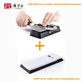 

360/600 mesh diamond sharpening whetstone and 3000 mesh single whetstone sharpener combination set-TG0831+T7300W