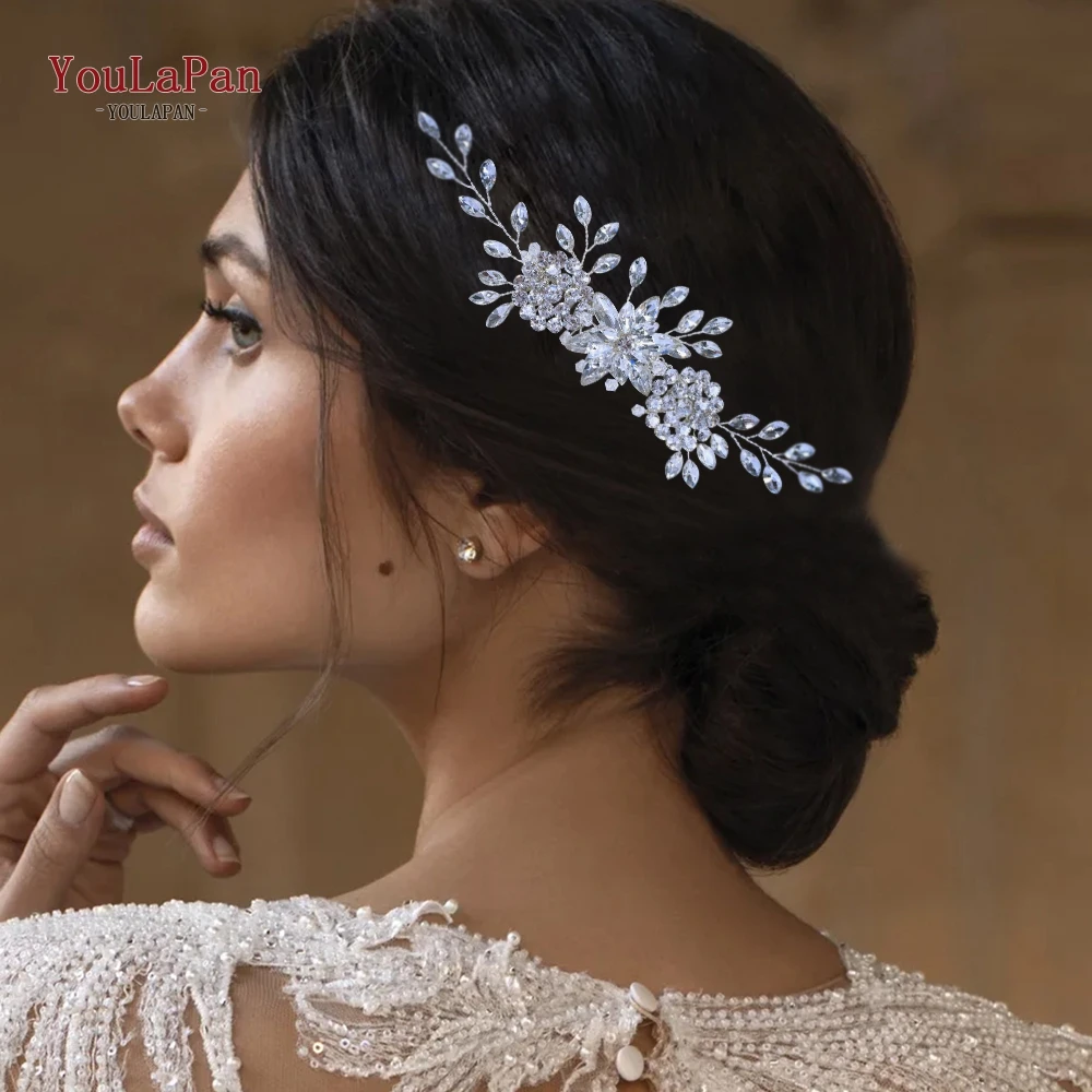 TOPQUEEN HP77 Wedding Tiara Bridal Combs Rhinestone Wedding Headwear Wedding Hair Accessories Bridal Headdress Wedding Hair Comb