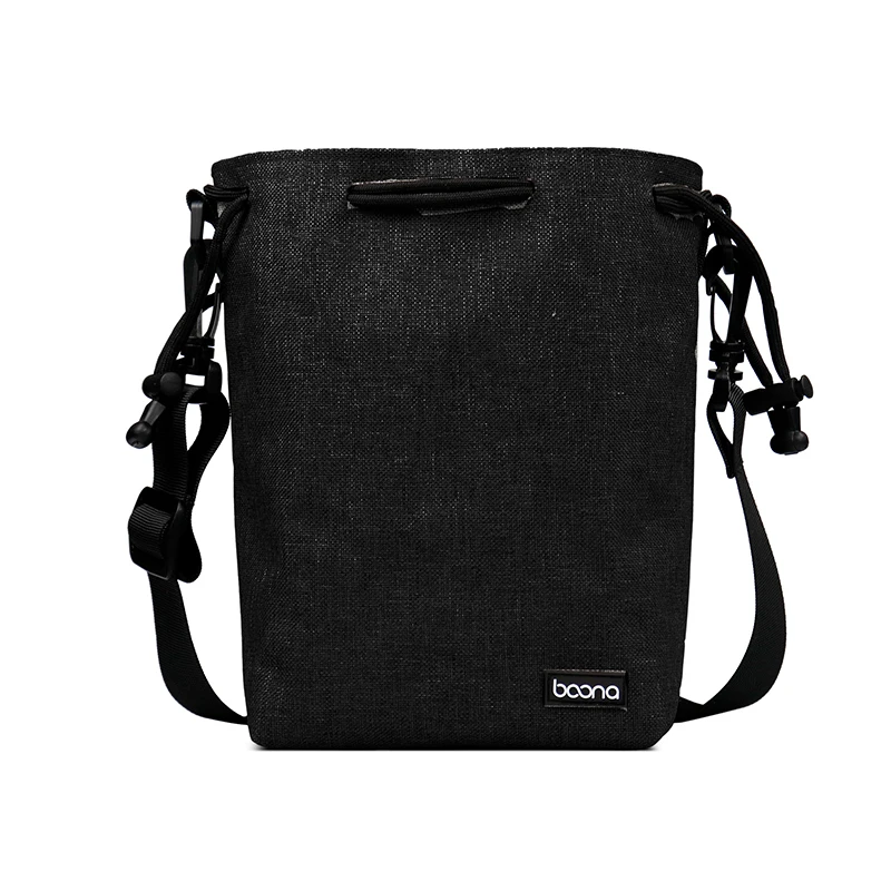 Boona Waterproof Shoulder strap Camera Pouch Drawstring Camera Bag for DSLR Nikon Canon Sony Pentax - Цвет: Black-M