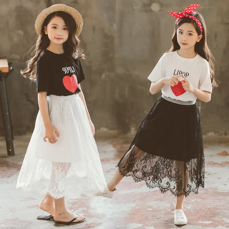 

Girl'S Suit Summer Wear 2019 New Style Children Fashionable Dress Outfit Little Girl Summer Dress Two-Piece Set chao yang Gas Ch