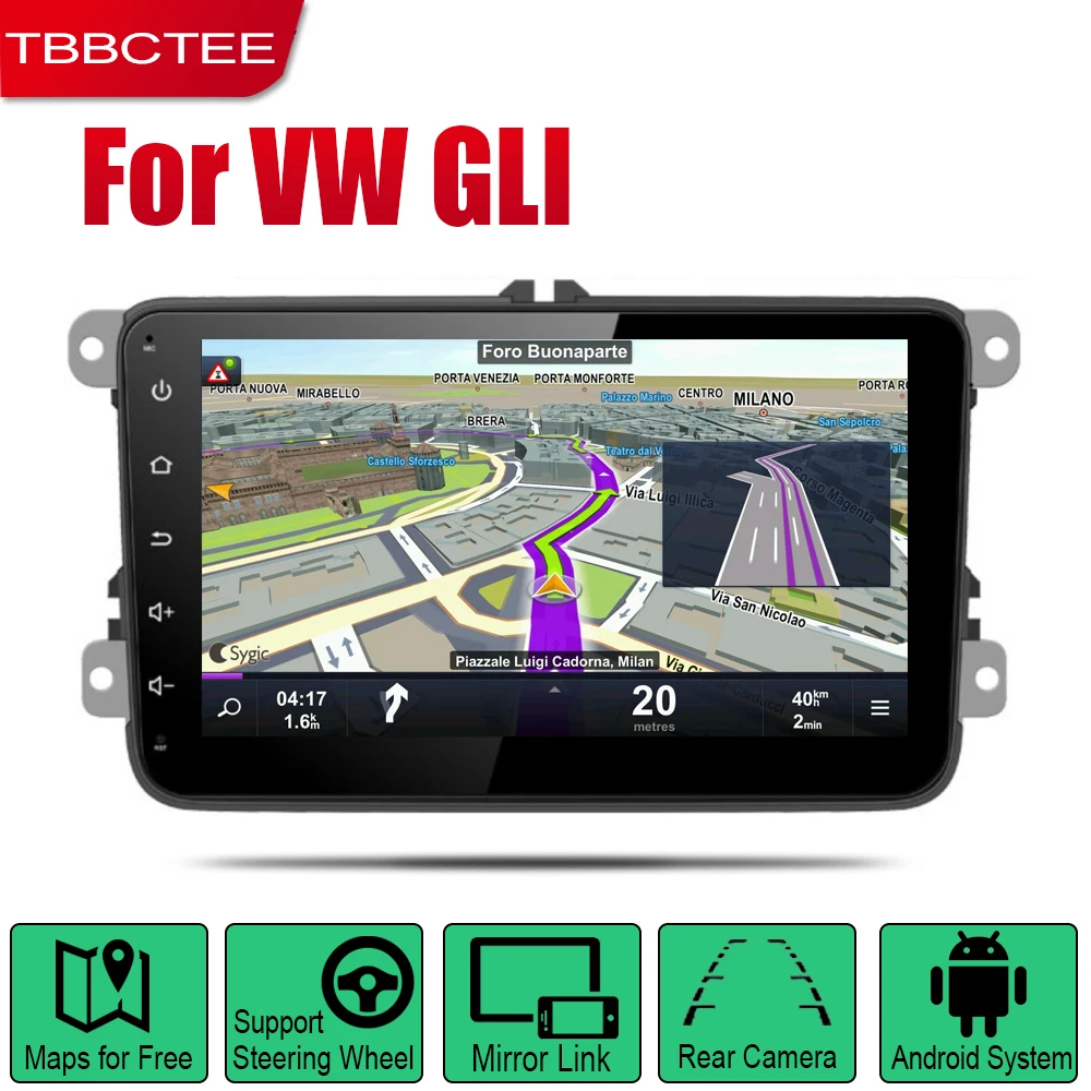 TBBCTEE Android автомобильный Радио Стерео gps навигация для Volkswagen VW GLI 2005 ~ 2018 Bluetooth wifi 2din автомобильный Радио стерео плеер