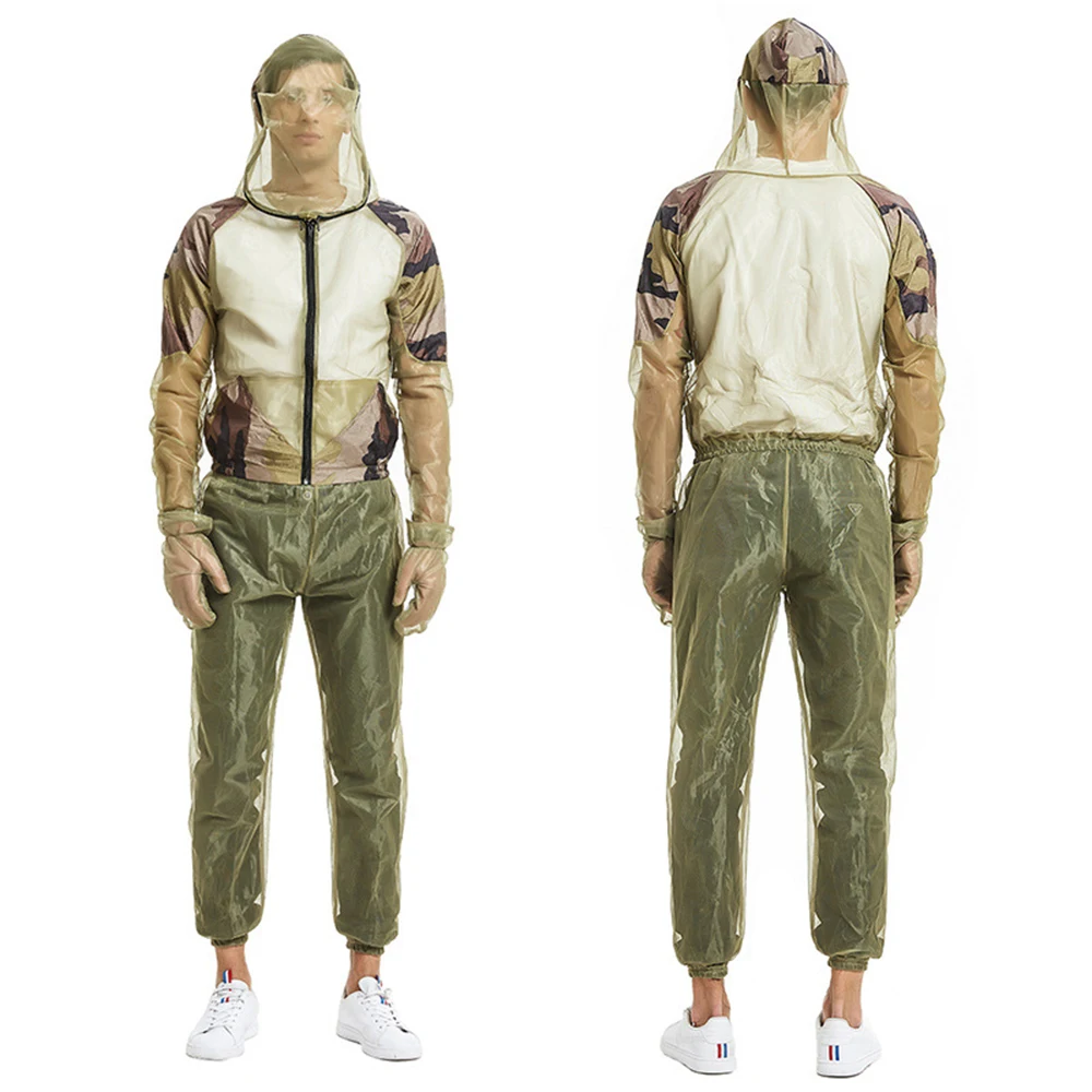 

2019 Fishing Clothings Vest Outdoor Mosquito Repellent Suit Bug Mesh Hooded Suits Hunting Camping Anti-Mosquito Top