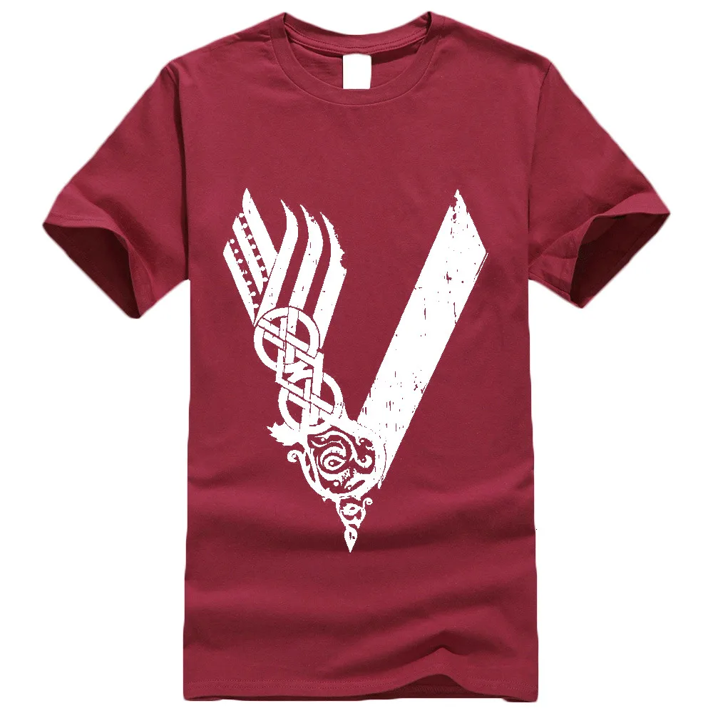 Midnite Star Vikings Odin футболка homme camisetas мужские новые футболки с коротким рукавом модная одежда для викингов для мужчин harajuku - Цвет: winered5