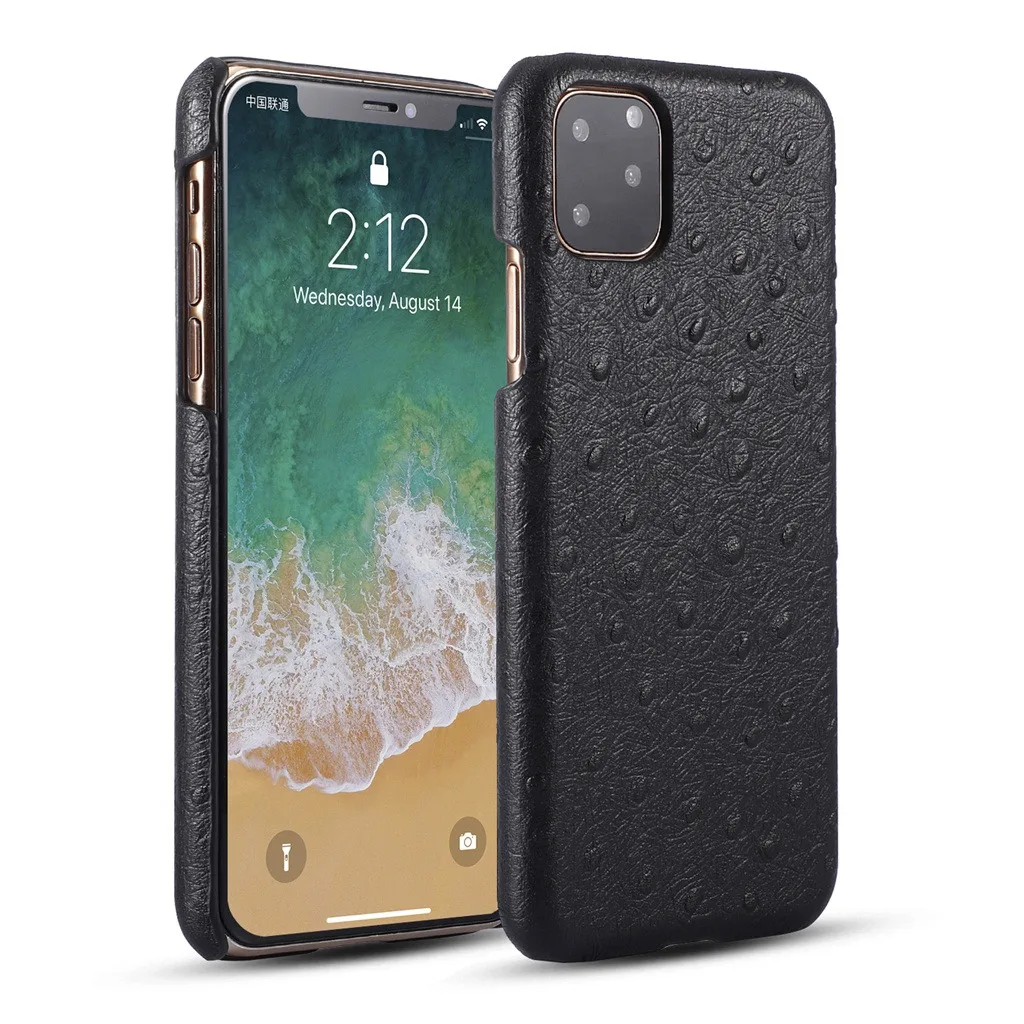 Чехол для Iphone 11 Pro Max Slim Fit, чехол для сотового телефона из натуральной кожи, чехол для телефона(акне, стиль кожи), предназначен для беспроводной зарядки