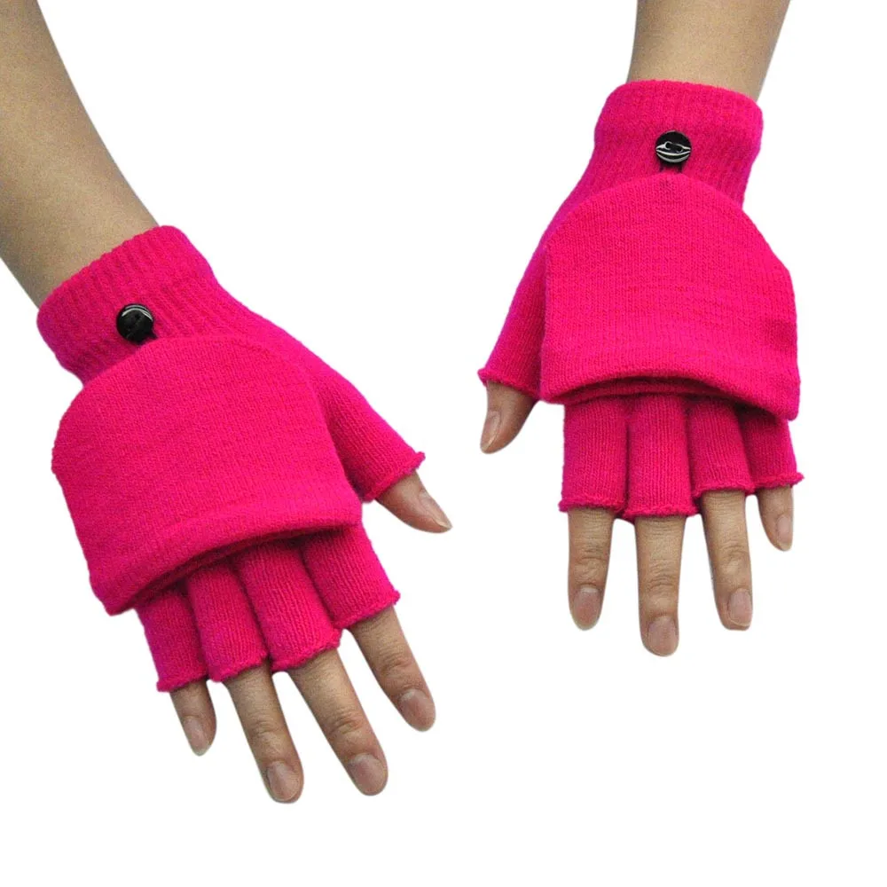 Женщины Мужчины полный палец перчатки осень-зима рука запястье грелка флип-чехол Велоспорт езда Сенсорный экран перчатки Handschoenen