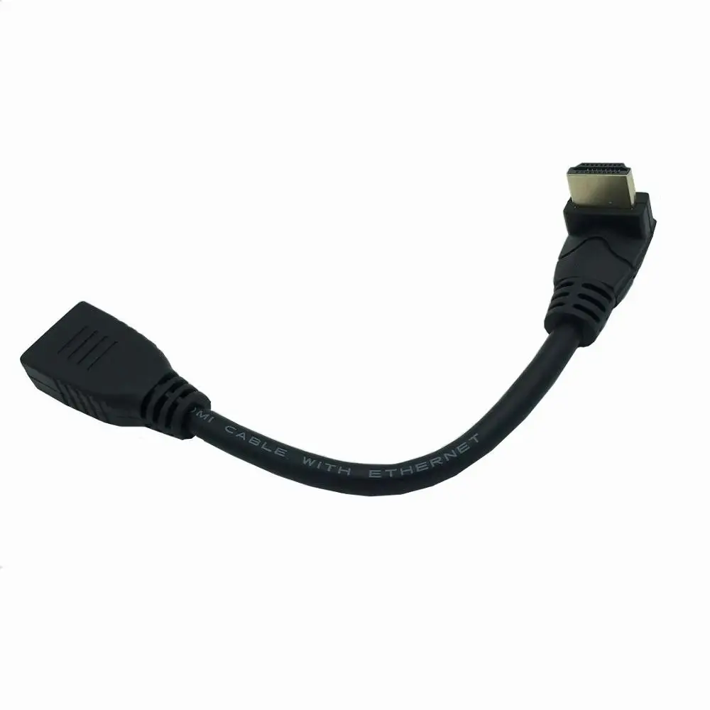 HDMI 2,0 удлинитель 90 градусов прямоугольный Угловой HDMI шнур штекер-f-удлинитель 2K* 4K@ 60HZ Ultra HD 3D 1080P Ethernet