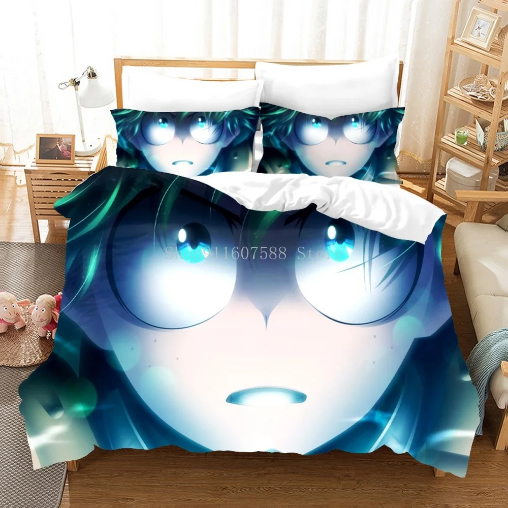 pink bedding 3D Printed Anime Bedding Set Cartoon/Anime Home Textile My Hero Academy Duvet Cover Pillowcase For Boys Adults Teens King Size best Bedding Sets