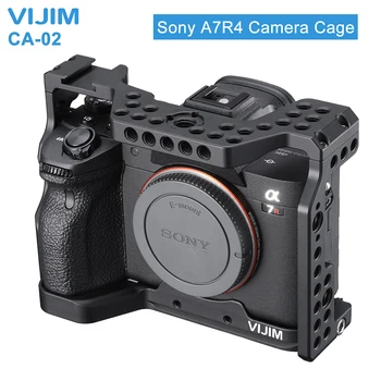 

Aluminum Alloy Camera Cage for Sony A7R4 Sony A7R iv with Cold Shoe Mount Arri Positioning Hole 1/4 3/8 Thread