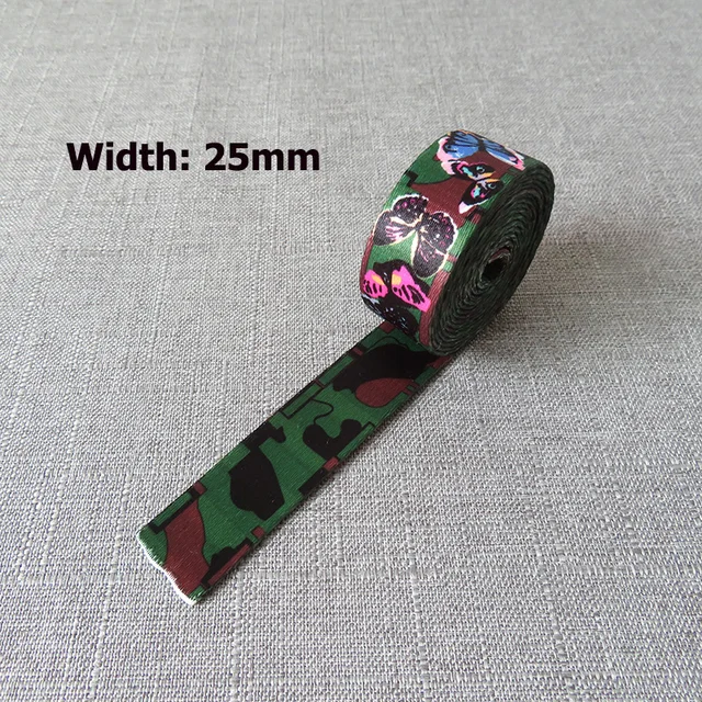 5Yards Width 25mm 38mm Webbing Yoga Belt Tape Strap Rope Dog Pet Collar Leash Harness Backpack Bag Garment Ribbons DIY Accessory Butterfly 25mm