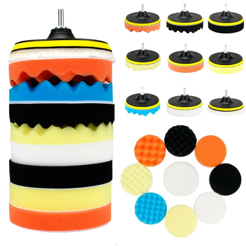 Novo e de Alta Novo Polisher Carro 3 - 4 5 6 Polegada Esponja Polimento Enceramento Almofadas Kit Composto Qualidade 2020 10 Pçs 7 almofadas kit composto novo e de alta qualidade