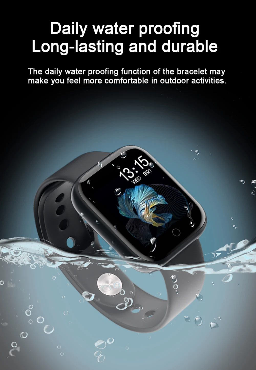 Новые женские водонепроницаемые Смарт-часы T80 Bluetooth Smartwatch для Apple IPhone Xiaomi монитор сердечного ритма фитнес-трекер