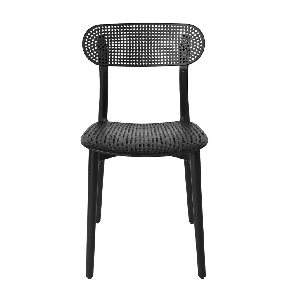 

EGGREE Set of 4 PCS Gadgetbloke Plastic Dining Chair for Living room, Dining room and Bedroom - Black