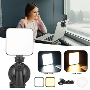 

Led Video Fill Light 2500K~6500K 800Lux 5W Dimmable Mini LED Video Light Smartphone SLR Camera Rechargable video conference Vlog