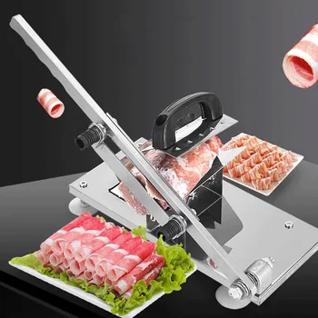 

Mini Manual Meat Slicer Stainless Steel Beef Mutton Lamb Vegetable Cutter Stainless Steel, Smooth, Tough And Durable