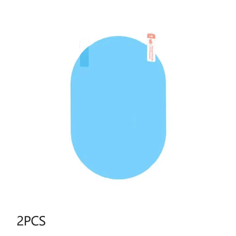 

2 Pcs Oval Car Auto Anti-Fog Waterproof Rainproof Rearview Mirror Protective Film Accessory Window Clear Vision